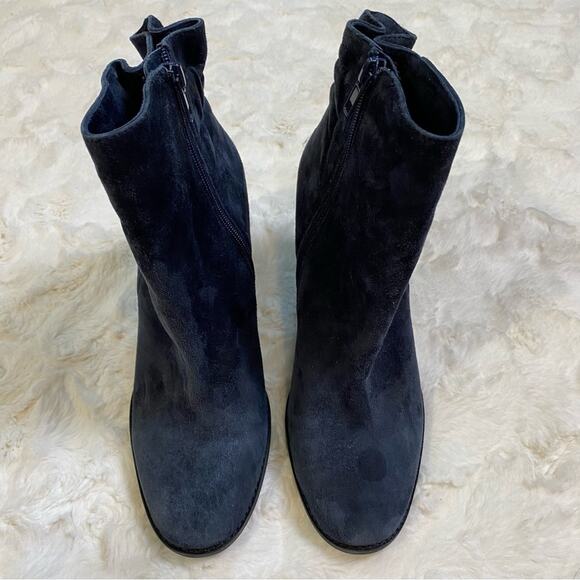 Arturo Chiang Rakel Block Heel Zip Ankle Bootie Women’s 9.5 Gathered Heel Boot - Picture 2 of 15